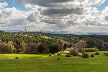 The ladscape in Germany in the sunlight .の写真素材