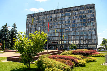 Vinnytsia City Hall and City Council building. Vinnytsia, Ukraine. July 2020のeditorial素材