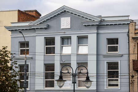 Building of Synagogue Lifshitz on Cathedral Street in Vinnytsia, Ukraine. September 2020