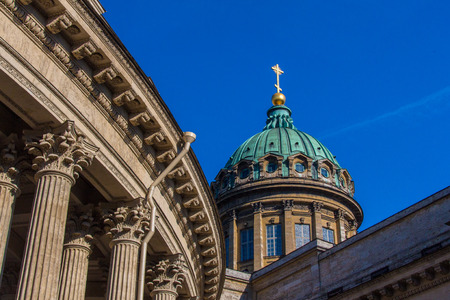 The dome of Kazan cathedral. Saint Peterburg. Russiaのeditorial素材