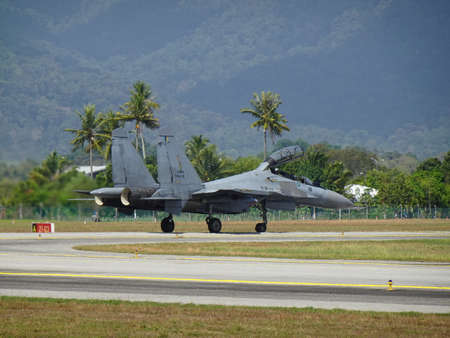 TUDM M52-18 waiting turn at Lima 2019のeditorial素材