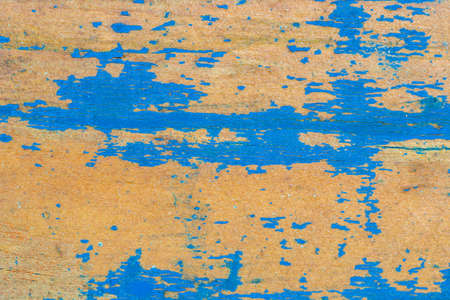 Blue board. Destroyed blue background. Empty spaceの写真素材
