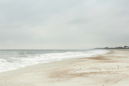 Gloomy winter day at a  beach in Floridaの写真素材