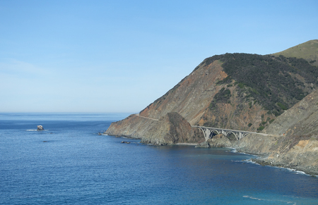 Bridge on California route 1 coastal scenic drive.の写真素材