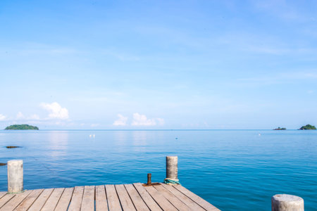 Dock to the speed boat at island Koh Chang , Thailand 