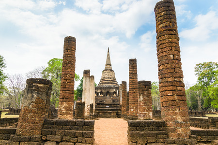 Sukhothai ruin old city country Thailandの写真素材