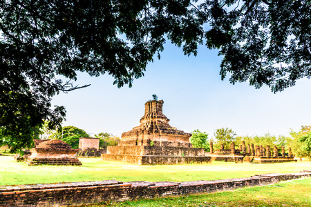 Sukhothai ruin old city country Thailandの写真素材