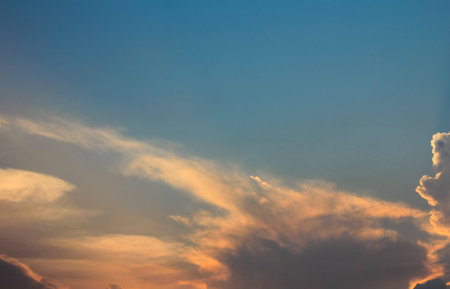 Abstract Cloudscape colourful in Twilight