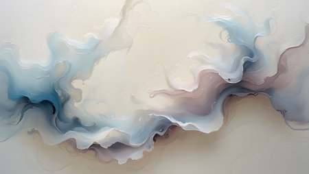 A watercolor painting surface with a dreamy color palette. The swirling patterns and luxurious colors create a visually striking and elegantの素材