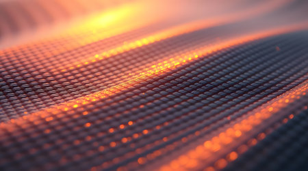 high-resolution photo or 3D render showcasing the intricate interlaced pattern of a carbon fiber texture with light and shadowの素材