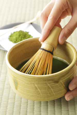 Japanese maccha green teaの写真素材