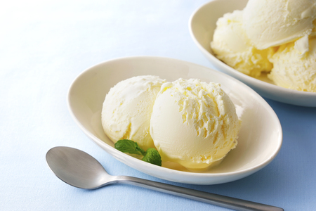 Vanilla ice creamの写真素材