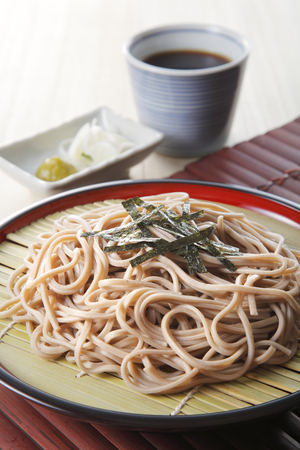 Soba, buckwheat noodlesの写真素材