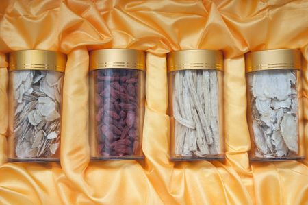 Traditional Chinese medicine present packingの写真素材