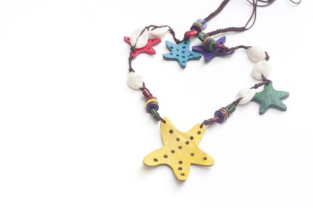 Necklace which make by the shell and other materialsの写真素材