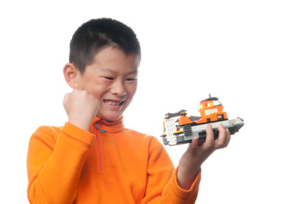 The boy's face