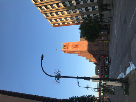 sky in townの写真素材