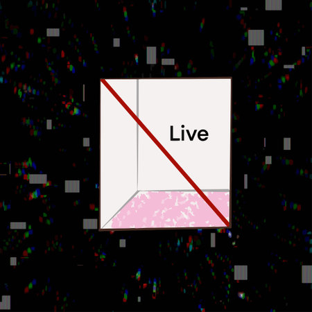 Abstraction square in black space with the inscription life and a line that shows abstraction and...