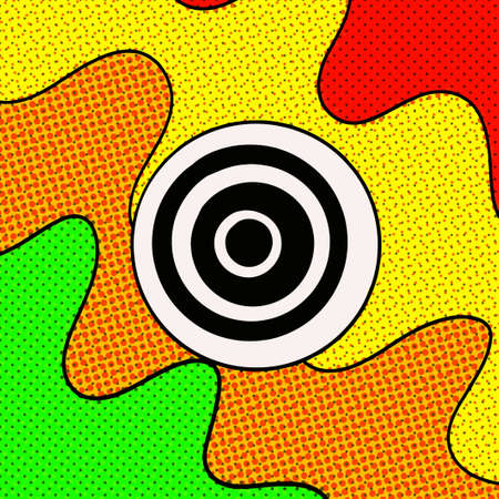 Abstract unique background with lines and circlesのイラスト素材