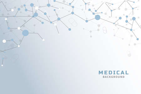 Background for medicine, using dots and lines for the background and writingのイラスト素材