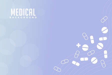 Medical-themed background, with tablet icons and element glowのイラスト素材