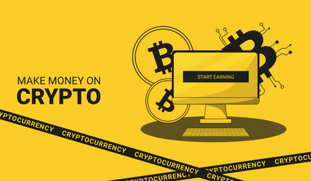 the inscription make money on the crypt desktop on the display of which the inscription start...
