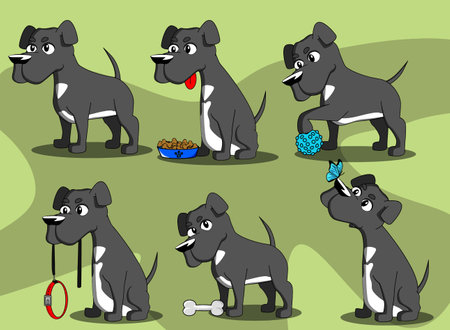 labrador courageous and calm in comics style art vectorのイラスト素材