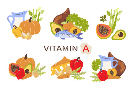 vitamin a vector illustration in illustration and vectorのイラスト素材