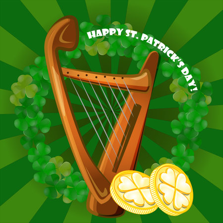 Amphora for cheerful music and the celebration of St. Patricks Dayの写真素材