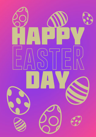 easter holiday card with beautiful eggsのイラスト素材