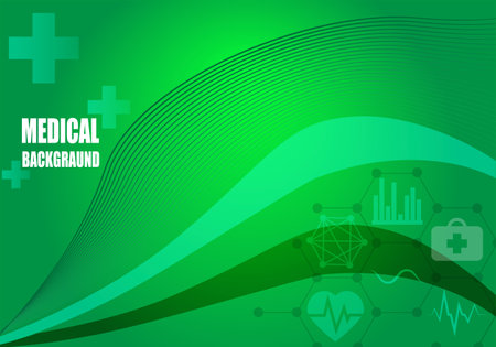 green transition background for medicine in vector and illustrationのイラスト素材