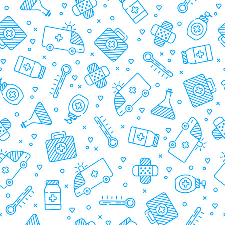 light pattern medicine vector ambulance patch medicineのイラスト素材