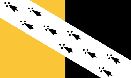 The historic flag of Norfolkのイラスト素材