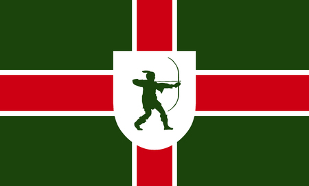 The historic flag of Nottinghamshireのイラスト素材