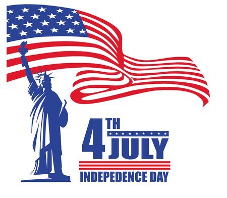 Independence Day banner. For use on websites, postcards and printsのイラスト素材