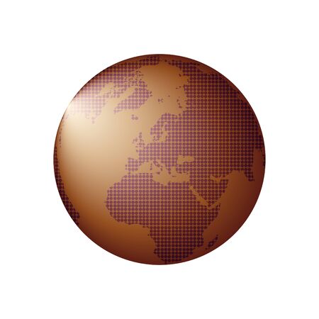 World globe formed by dotsのイラスト素材