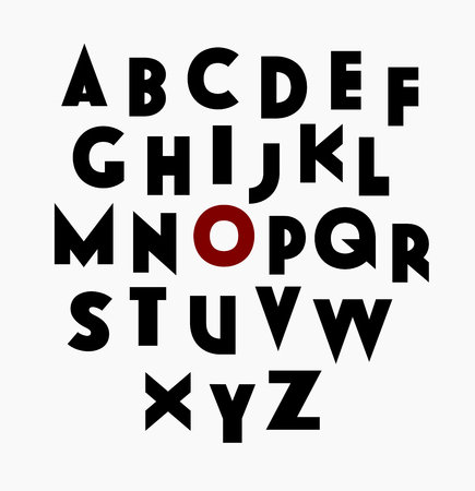 GrowBold, a sans serif vector decorative font for web and print, all capsのイラスト素材