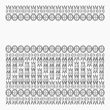 Vector art deco cover illustration, square-shaped, both for print and web.のイラスト素材