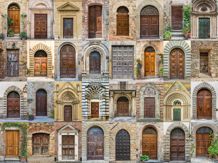Door in Tuscany Italyの写真素材