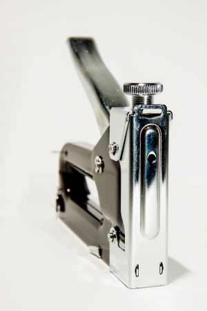 Beautiful stapler on the white backgroundの写真素材