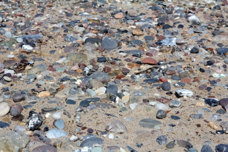 Pebbles on  the sea shoreの写真素材