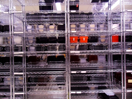 The racks at the factoryの写真素材