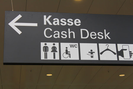 The Sign for the cash deskの写真素材