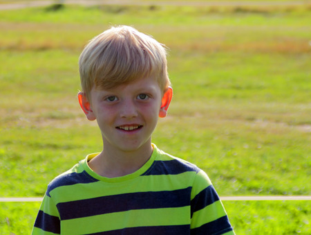 Portrait of a preschool boyの写真素材