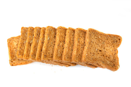 Fresh baked bread with seeds, for sandwiches, cut into neat slices