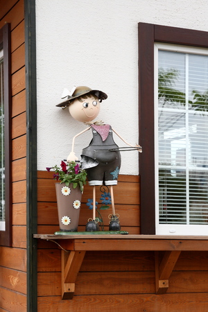 The doll on the wall.の写真素材