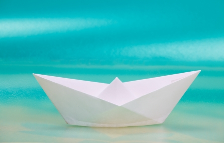White paper shipの写真素材
