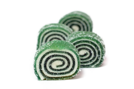 Row of green spiral jujube