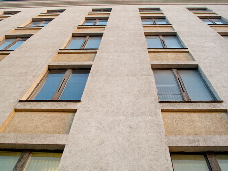 Texture of building with windowsのeditorial素材