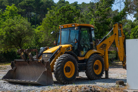 Plavi Horizonti, Lustica Bay, Montenegro, June 06, 2021: The beginning of the construction of a...
